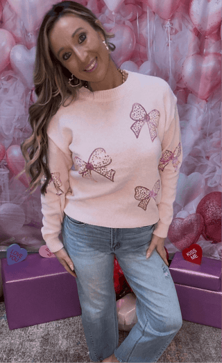Pink Bow Sweater - Dear GigiS