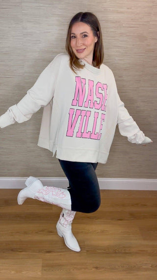 Nashville Printed Sweatshirt - Dear GigiS
