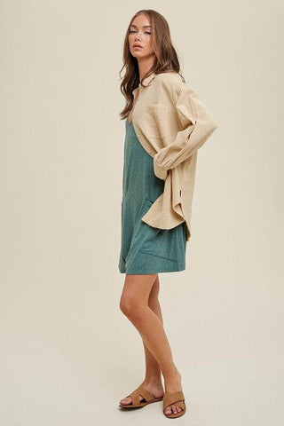 BEACH BUM EMBROIDERED GAUZE SHIRT WITH RAW EDGE - Dear GigiSmall