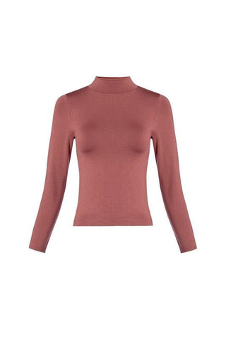 Black Highneck smooth long sleeve top - Dear GigiBlackO/S