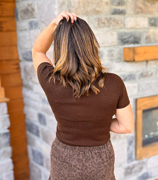 Celine Knit Top - Brown