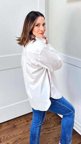 Twill Tape Oversized Buttondown - Dear GigiS