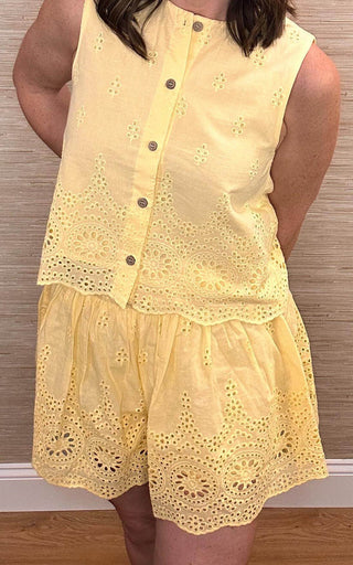 Summer Breeze Yellow Eyelet Set - Dear GigiSmallYellow