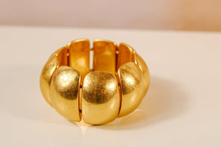 Textured Dome Shaped Bracelet - Dear GigiGold