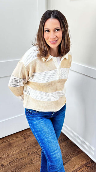 Oatmeal Knit Sweater - Dear GigiS