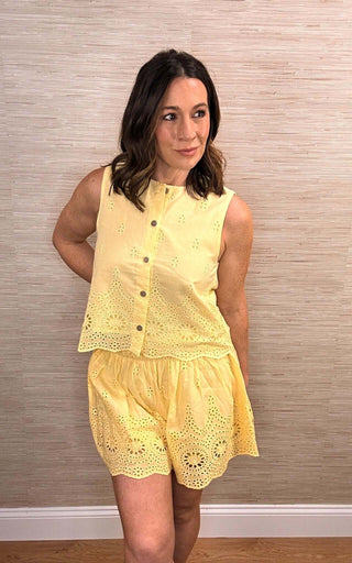 Summer Breeze Yellow Eyelet Set - Dear GigiSmallYellow
