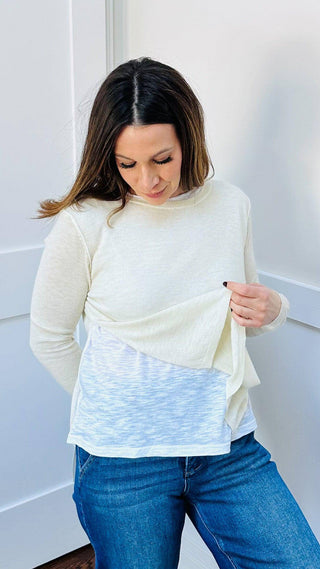 Megan Double Layer Illusion Sweater - Dear GigiS
