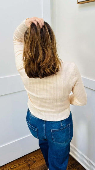 Ribbed Knit Button Down Cardigan - Dear GigiS/M