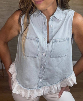 Jean Ruffle Tank - Dear GigiS