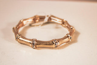 Pave Bamboo Stretch Bracelet - Dear GigiGold