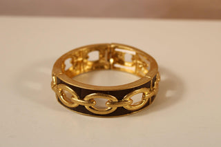 Leather & Linked Metal Bracelet - Dear GigiGold