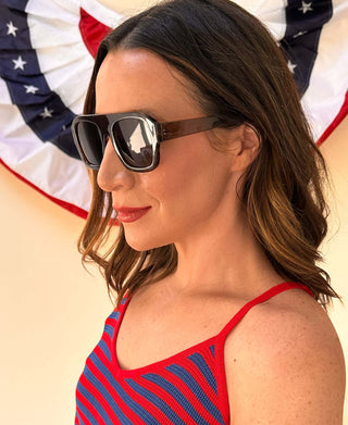 Devon Sunglasses Matte Brown - Dear Gigi
