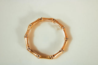 Pave Bamboo Stretch Bracelet - Dear GigiGold
