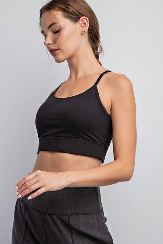 BUTTER SPORTS BRA WITH ADJUSTABLE STRAP - Dear GigiMintSmall