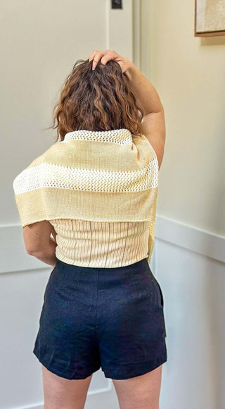 Black Linen Shorts - Dear GigiXS