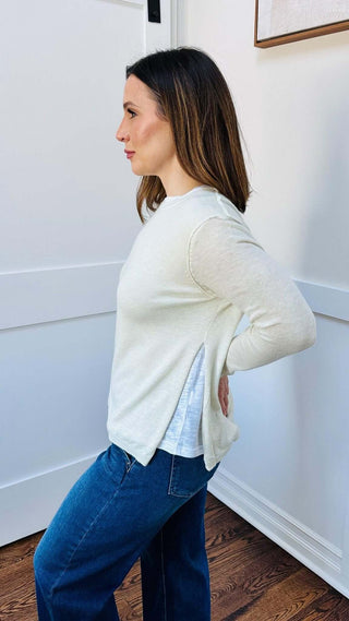 Megan Double Layer Illusion Sweater - Dear GigiS