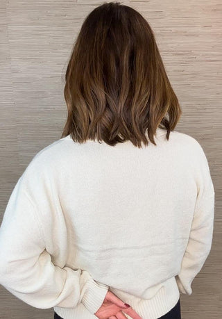 V Neck Basic Sweater - Dear GigiSCream