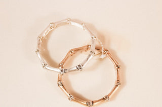 Pave Bamboo Stretch Bracelet - Dear GigiGold