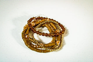 5 Row CCB & Acrylic Bead Bracelet - Dear GigiBlack