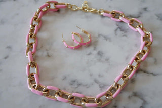 CZ Enamel Hoops - Dear GigiWhite
