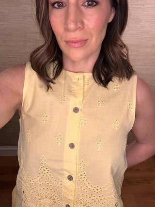 Summer Breeze Yellow Eyelet Set - Dear GigiSmallYellow