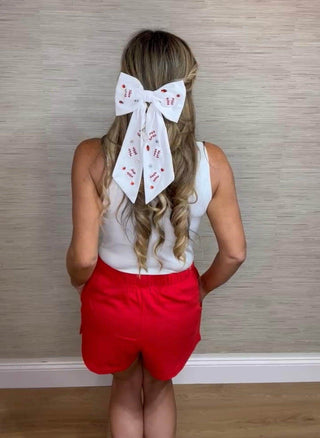 Baseball Bow - Dear GigiWhite