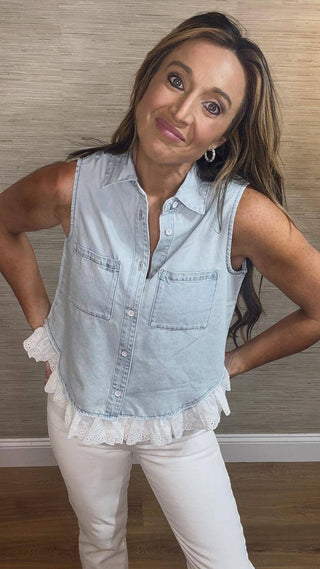 Jean Ruffle Tank - Dear GigiS
