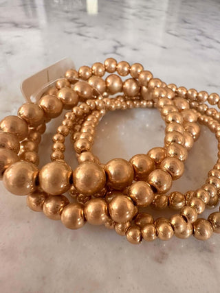 Gold Bead Stacker Bracelet - Dear GigiGold