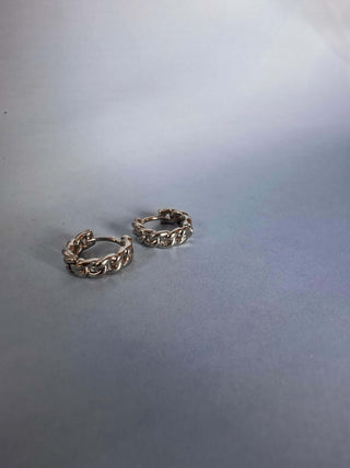 Silver Link mini hoops - Dear GigiSilver