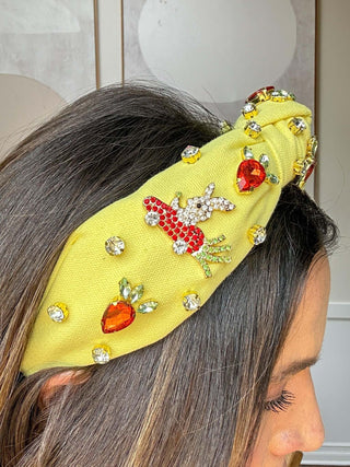 Rhinestone Bunny Headband - Dear GigiYellow