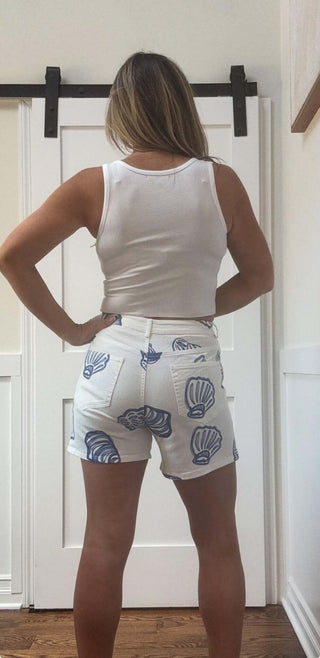 SEASHELL PRINT SHORTS - Dear GigiXS