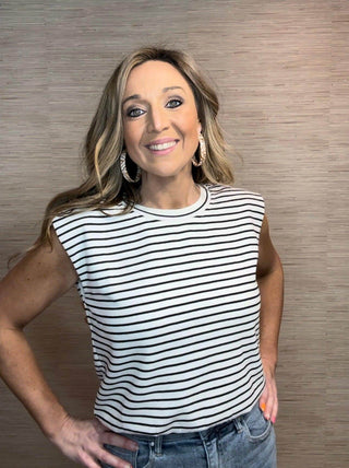 Sleeveless Striped Muscle Tank - Dear GigiXS