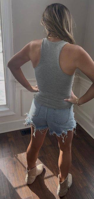 Gray Bodycon Tank - Dear GigiS