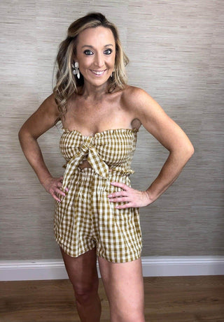 Gingham Plaid Tube Set - Dear GigiSmall
