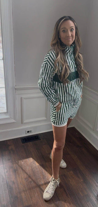 Drawstring Turtleneck Jacket and Boxer short set - Dear GigiS