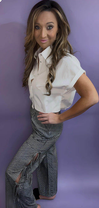 Gingham Bow Pants - Dear GigiS