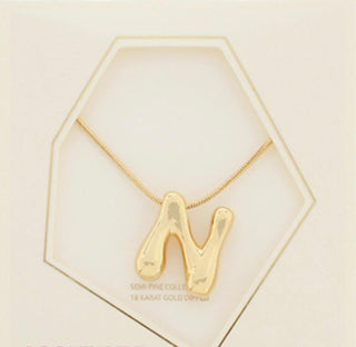 Bold Initials Pendant Necklace - Dear GigiA