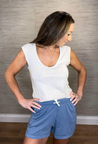 Blue Jean Washed Garment Short - Dear GigiSmall