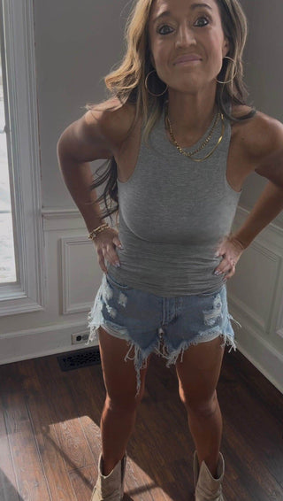 Distressed Jean Shorts - Dear GigiS