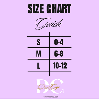 Dear Gigi size chart