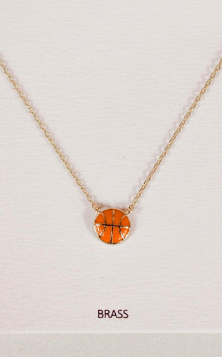 Basketball Ball Pendant Necklace - Dear GigiGold