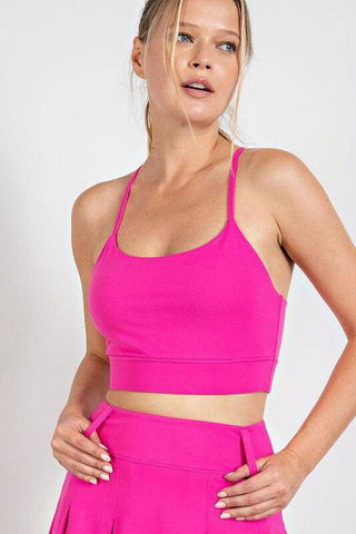 BUTTER SPORTS BRA WITH ADJUSTABLE STRAP - Dear GigiMintSmall