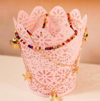 Sea Life Bead Layered Necklace - Dear GigiGold
