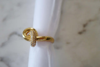 CZ Knot Ring - Dear GigiGold