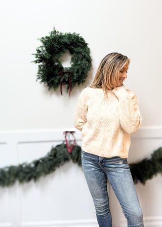 Ivory Pearl Knit Sweater