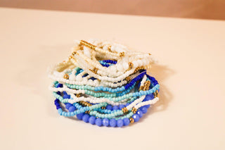 Stackable Multi - Layer Bead Bracelet - Dear GigiWhite