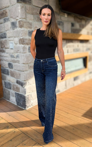 Starlight Rhinestone Jeans - Dear GigiXSBlue