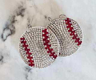 Crystal Baseball Earrings - Dear Gigi
