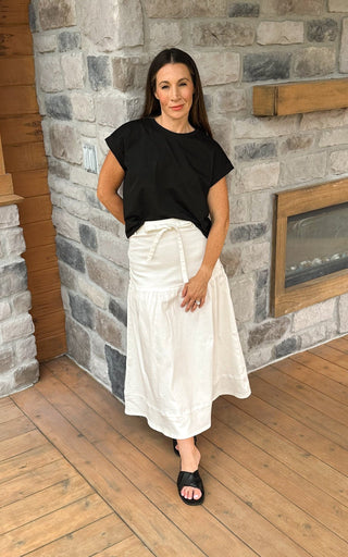 Capri Lace-Up Denim Maxi Skirt - Dear GigiS