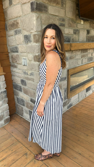 Harbor Stripe Midi Dress - Dear GigiXS